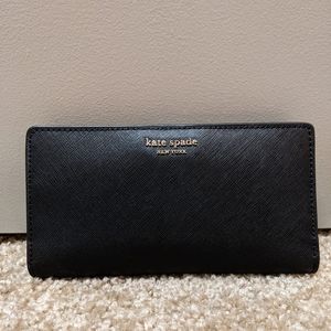 Large Slim Bifold Leather Wallet (Cameron Black)